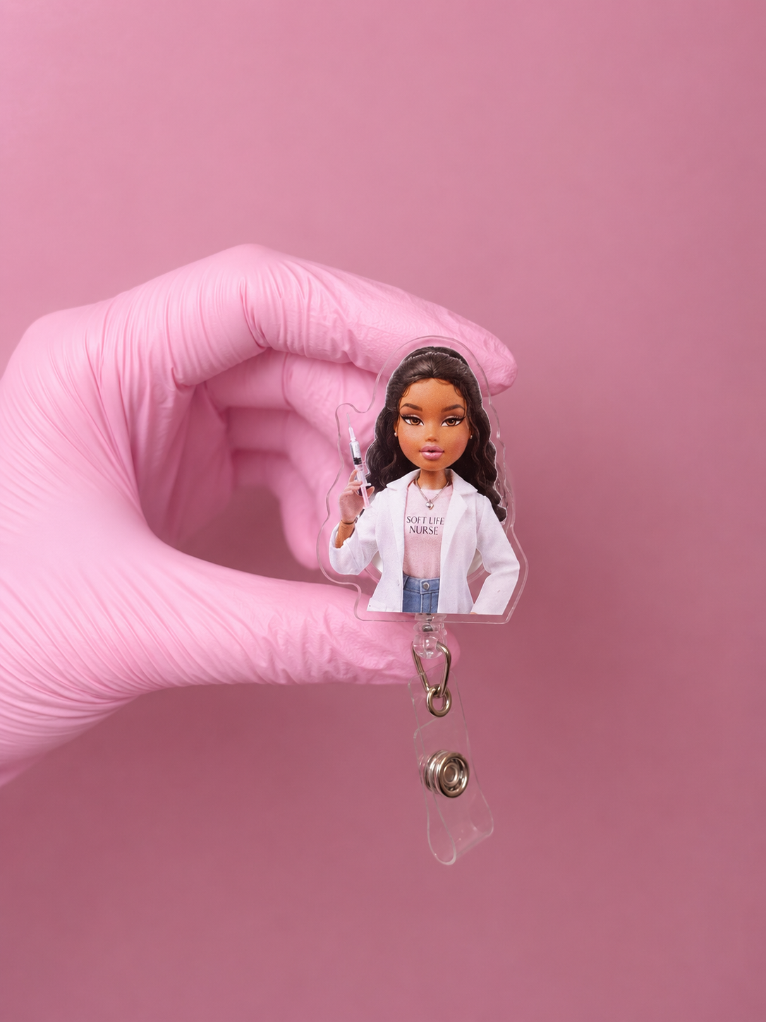 Aesthetic Nurse Badge Reel
