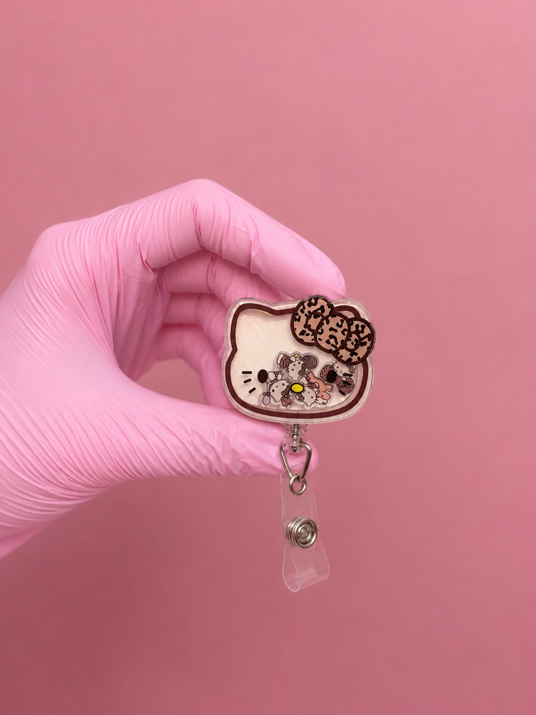 Cheetah Kitty Badge Reel