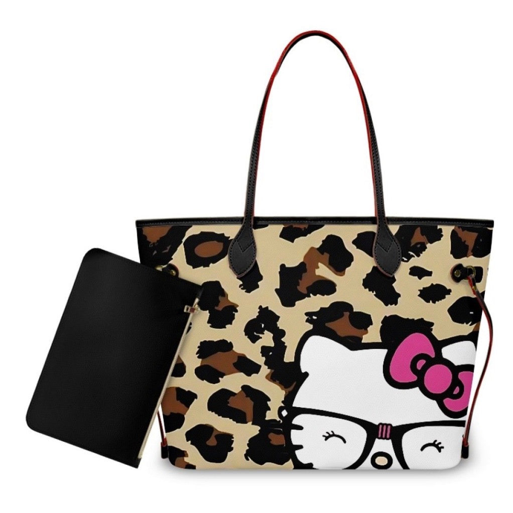 CHEETAH KITTY TOTE