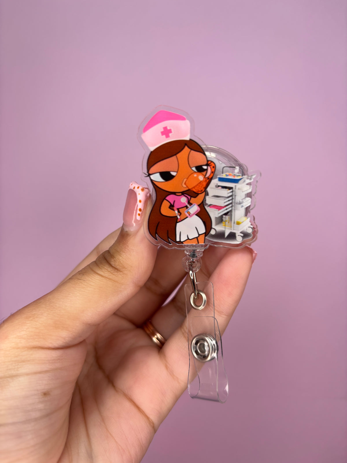 crash cart babe badge reel