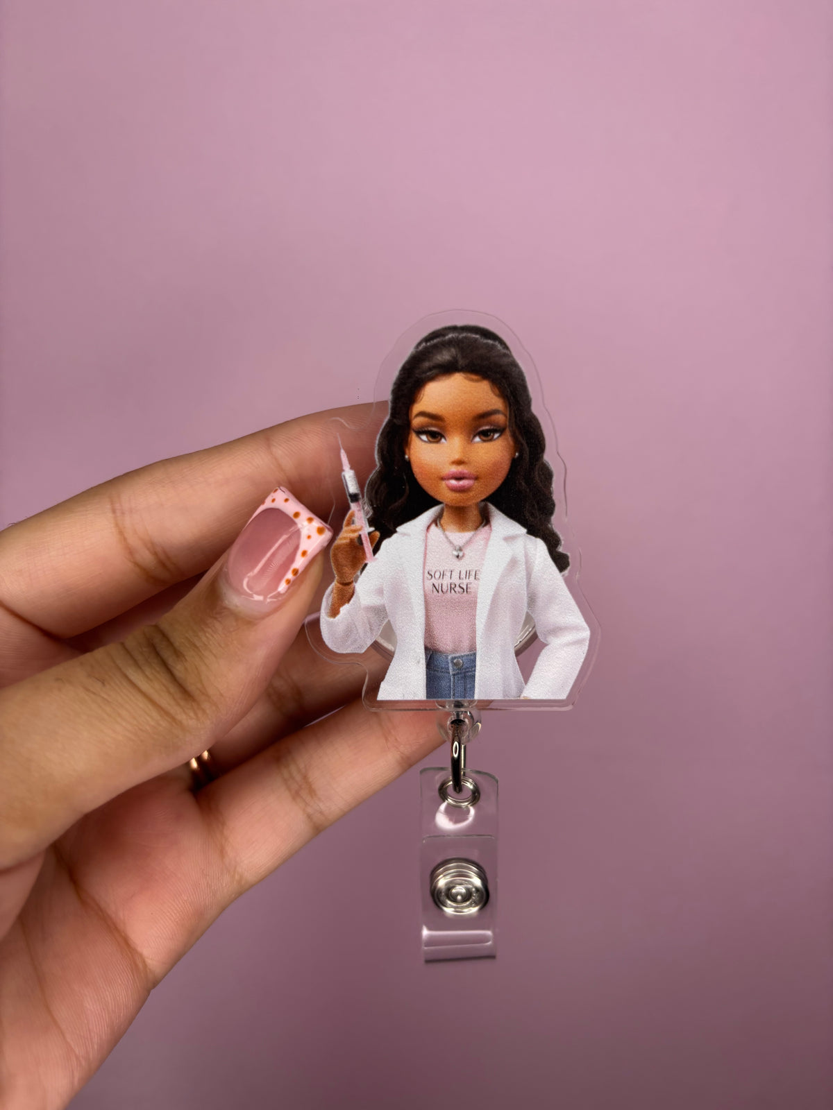 Aesthetic Nurse Badge Reel