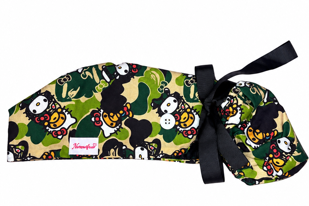 green bape kitty ponytail cap