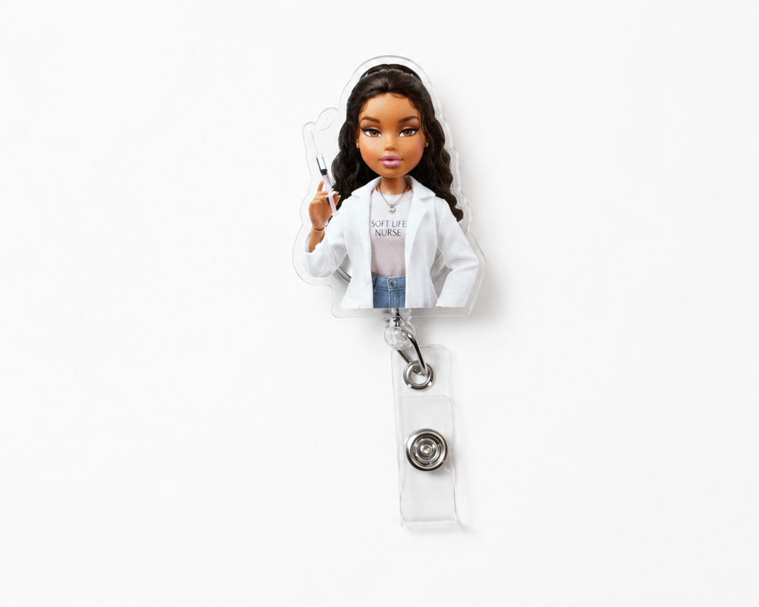 Aesthetic Nurse Badge Reel
